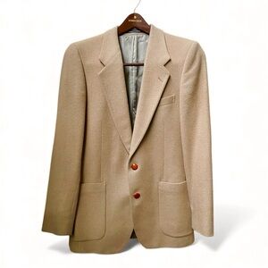 YSL Saint Laurent Vintage Camel Color Wool Jacket Blazer Women’s Made In France